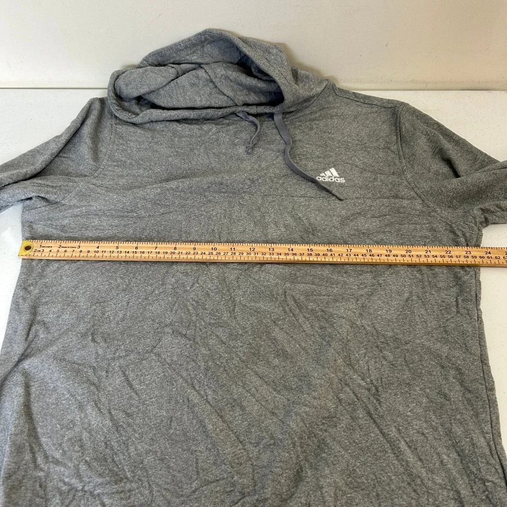 Adidas Golf Mens XL Heather Grey Pullover Hoodie Lightweight Sweatshirt